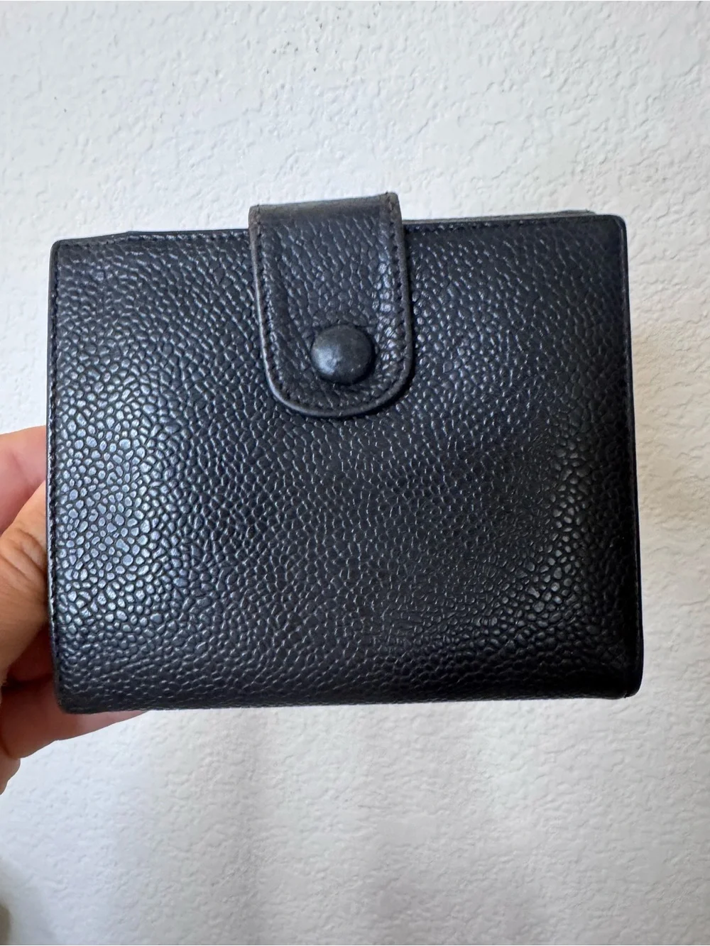 CHANEL Black Quilted CC Fold Wallet